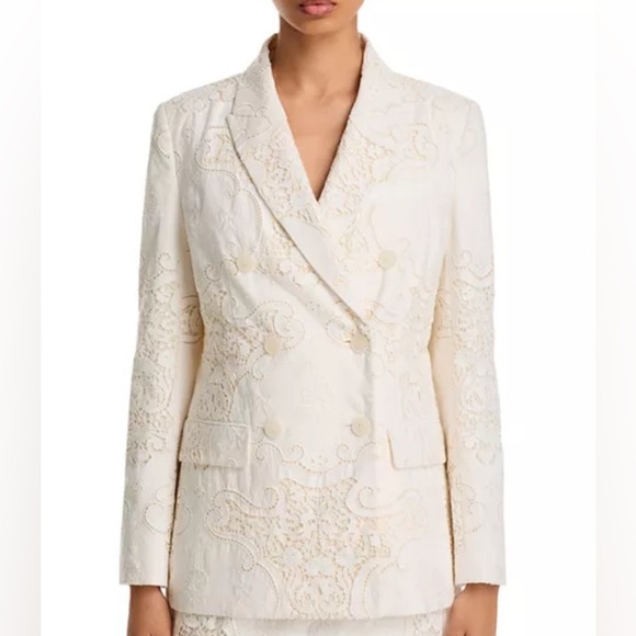 LoveShackFancy Jackets & Blazers - LoveShackFancy Cream Lace Blazer